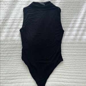 Black Sleeveless Bodysuit